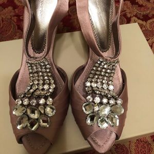 Satin Shoe with Diamonds